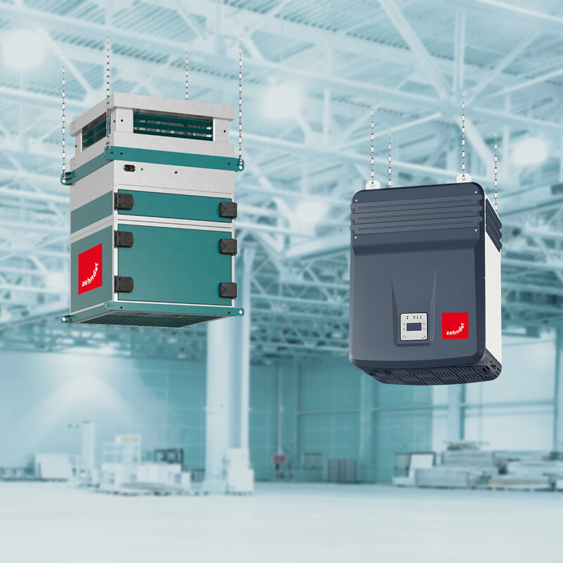 zwei industrielle luftreininger von clean air solutions