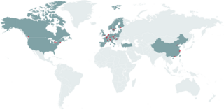 Weltkarte Zehnder Group International Infografik Zehnder Group Weltkarte, die alle Länder zeigt, in denen Zehnder vertreten ist