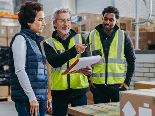 Supplier Code of Conduct two men and one women controling the zehnder supplier code of conduct