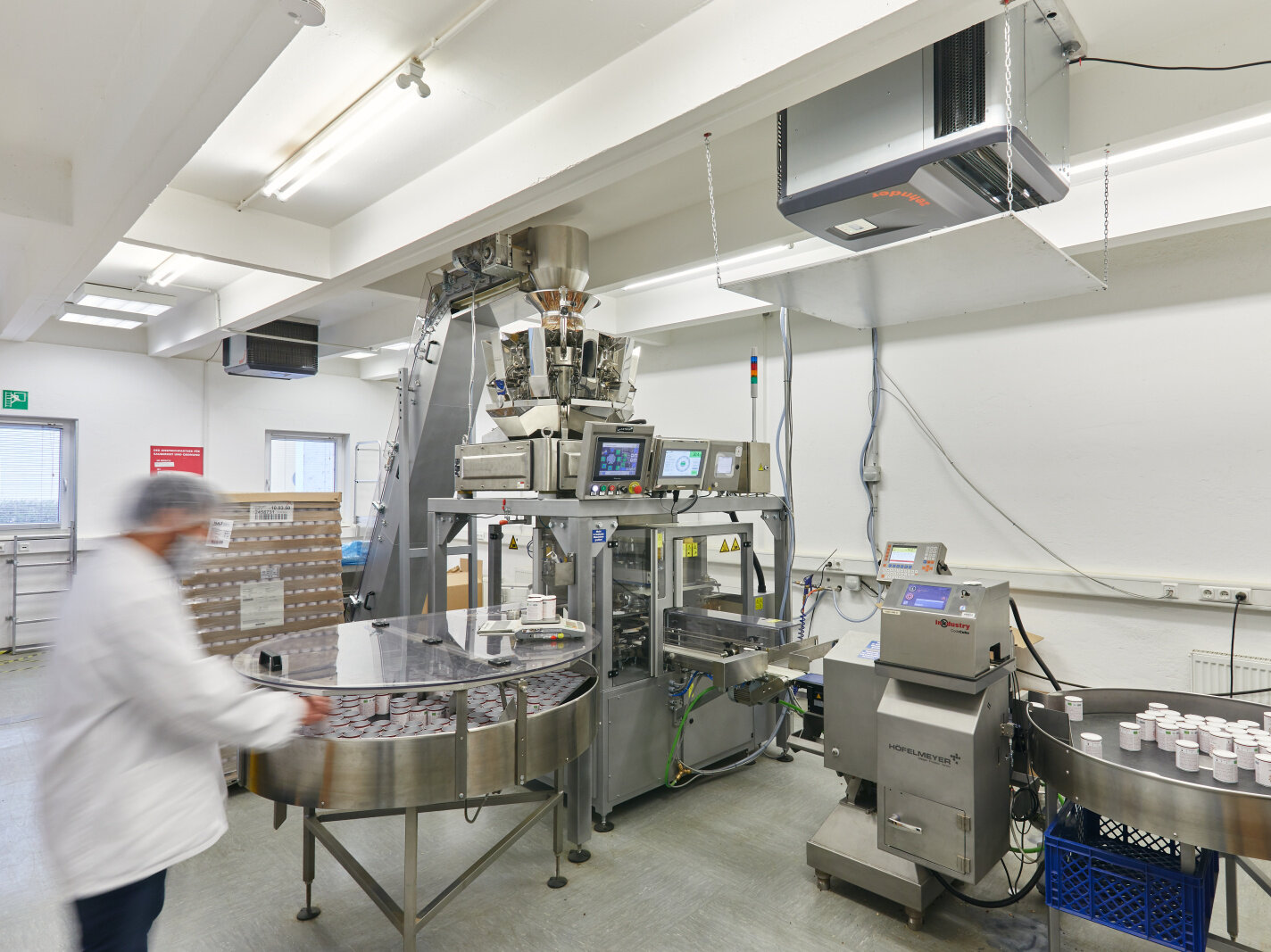 Luftfilterung mymuesli: Luftfilterung direkt an der Staubquelle